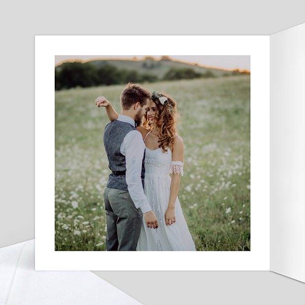 Remerciements Mariage Jolie Typo Intérieur Gauche