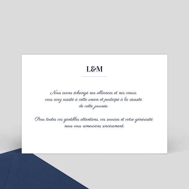 Remerciements mariage Jolie lavande Verso
