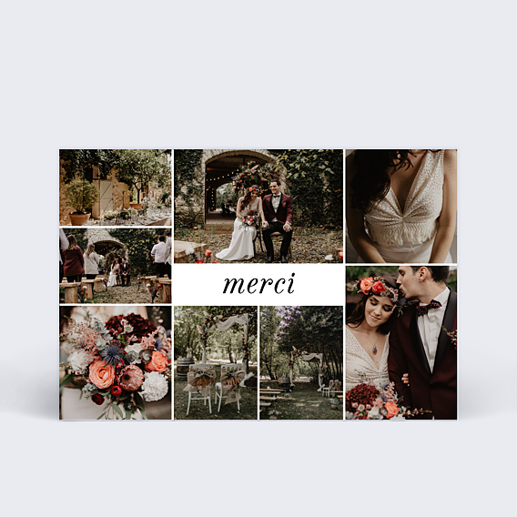 Remerciements mariage Evasion