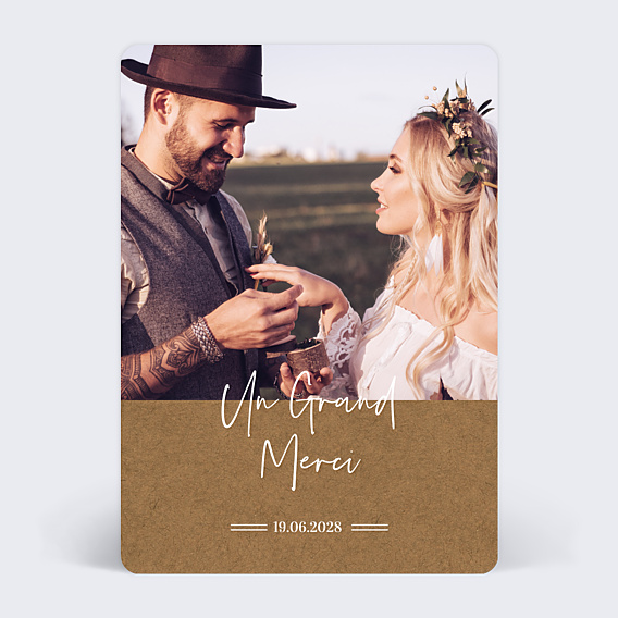 Remerciements mariage Bohème