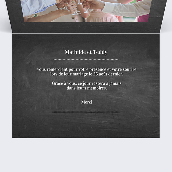 Remerciements mariage Joli Photomaton