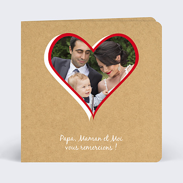 Carte remerciement mariage Remerciement Mariage Papa & Maman