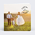 Remerciements mariage Just married floral simple