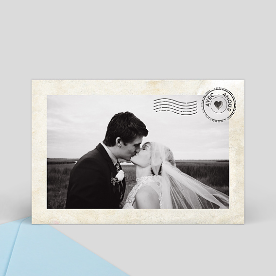 Remerciements mariage Carte Postale Ancienne