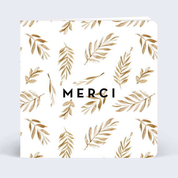 Remerciements mariage Golden Jungle