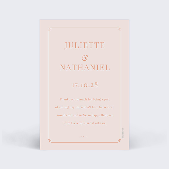Remerciements mariage Style 20's