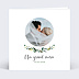 Carte remerciement mariage Couronne Eucalyptus  Recto