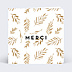 Carte remerciement mariage Golden Jungle