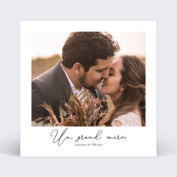 Remerciements mariage Polaroïd