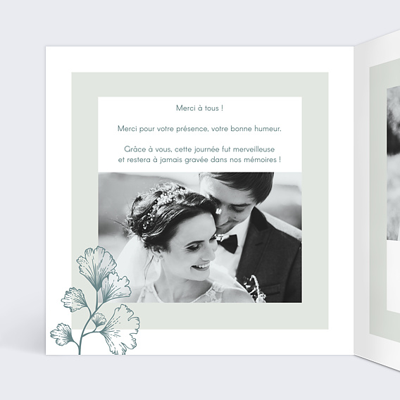 Remerciements mariage Botanic Wedding