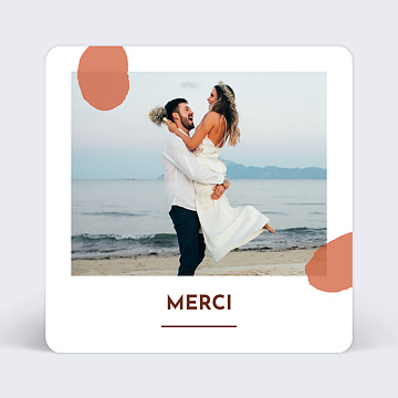 Carte remerciement mariage Aurora