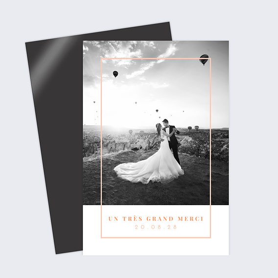 Carte remerciement mariage Joli Filet