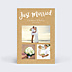 Remerciements mariage Just Married Kraft