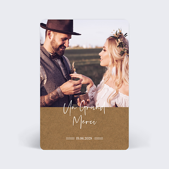 Remerciements mariage Bohème