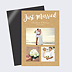 Carte remerciement mariage Just Married Kraft