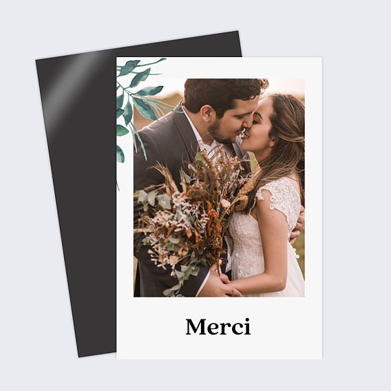 Carte remerciement mariage Luxe