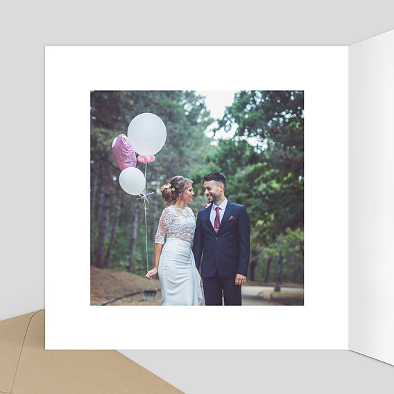 Carte remerciement mariage Couronne de Laurier Intérieur Gauche