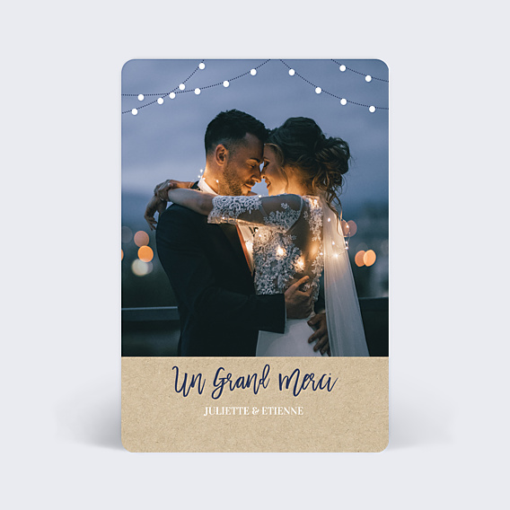 Remerciements mariage Notre Histoire