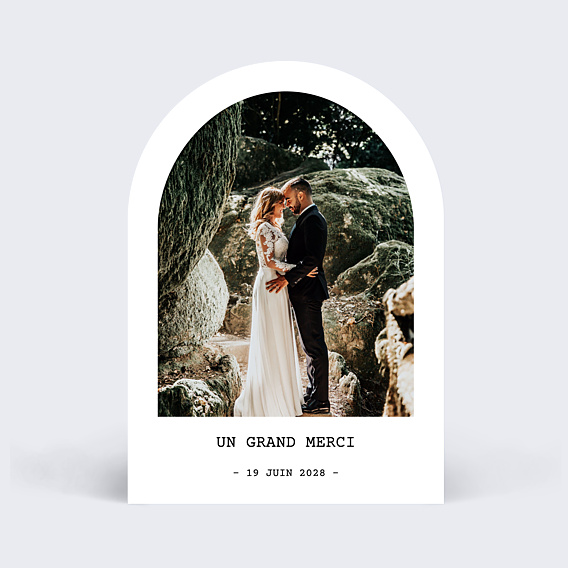 Remerciements mariage Polaroid Simple