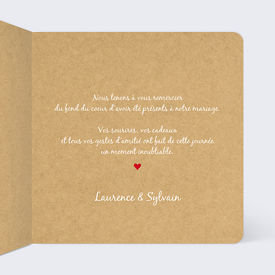 Remerciements mariage Papa & Maman