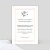 Carte remerciement mariage Cadre Typographique II Verso