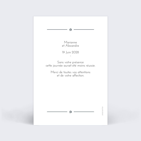 Remerciements mariage Cadre Chic 3 Photos