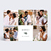 Remerciements mariage Carrés Graphiques (dos photo)