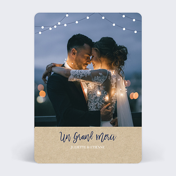 Remerciements mariage Notre Histoire