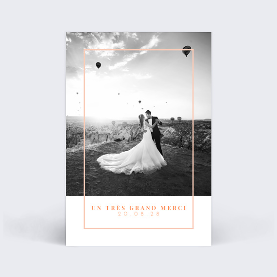 Carte remerciement mariage Joli Filet