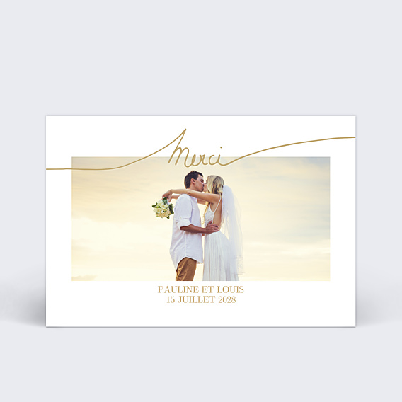 Remerciements mariage Effet Manuscrit