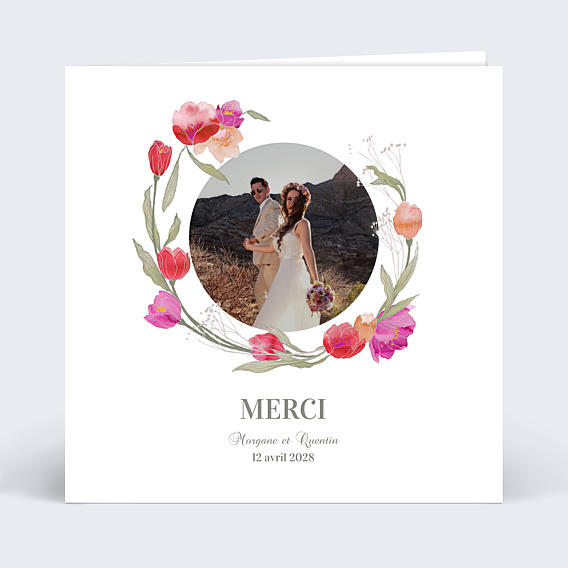 Remerciements mariage Ronde de Fleurs