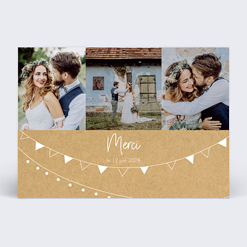 Remerciements Mariage Remerciement mariage bucolique