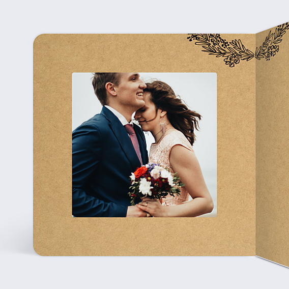 Remerciements mariage Couronne de Graminées