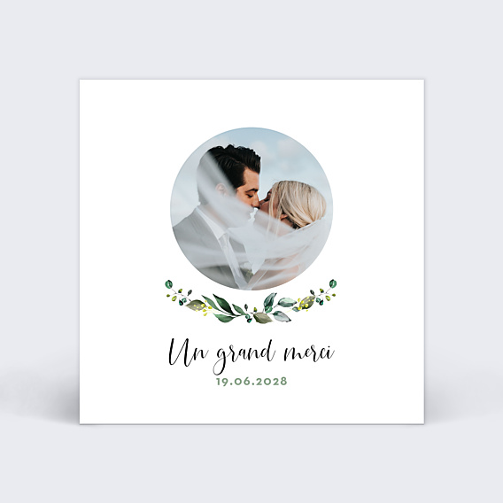 Remerciements mariage Couronne Eucalyptus 
