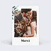 Carte remerciement mariage Luxe