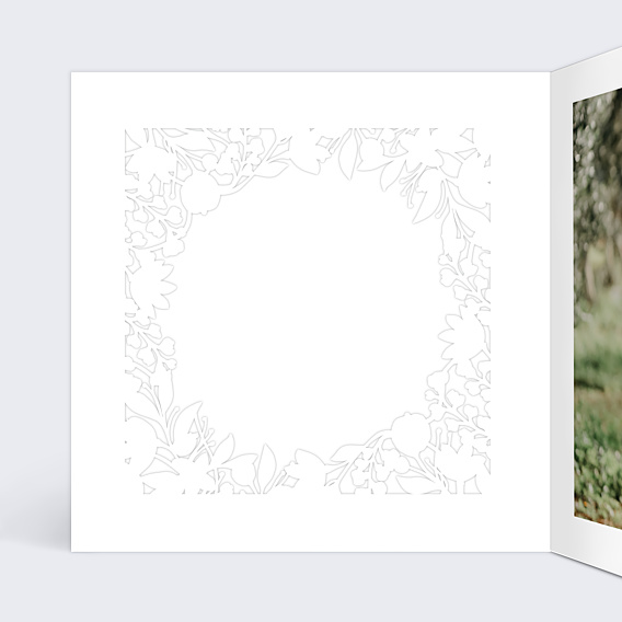 Remerciements mariage Découpe Ronde de Fleurs