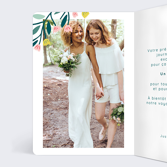 Remerciements mariage Floral Atmosphere