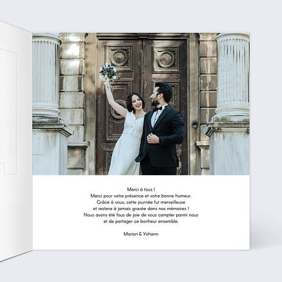 Remerciements mariage Découpe Love Letter