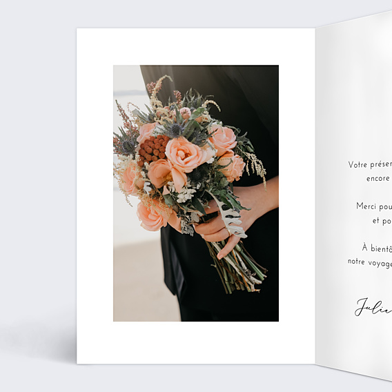 Remerciements mariage Envolée Florale