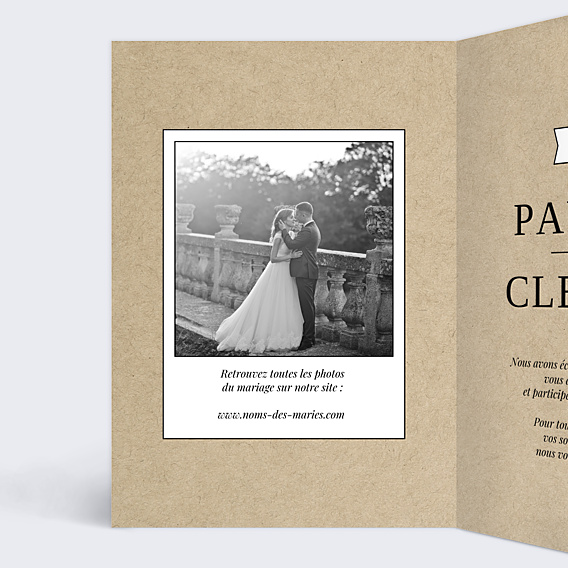 Remerciements mariage Vintage Ludique