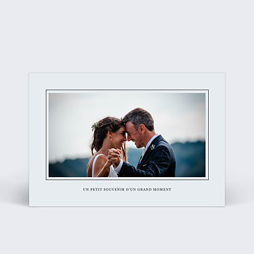 Remerciements Mariage Carte Postale Chic