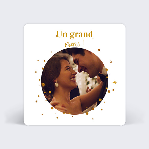 Remerciements mariage Golden Dots