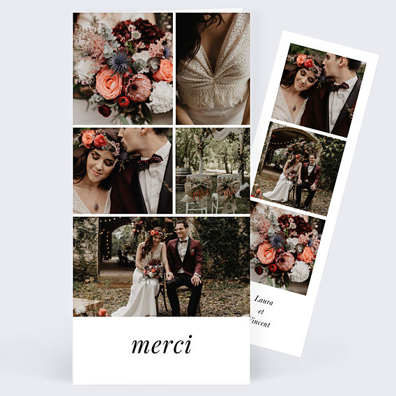 Remerciements mariage Evasion