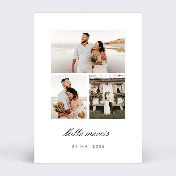 Remerciements mariage Classique