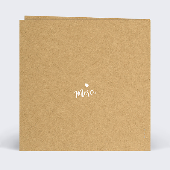 Remerciements mariage Just Married Kraft