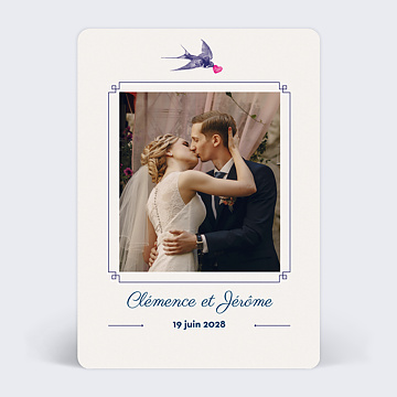 Remerciements Mariage Hirondelle d'amour
