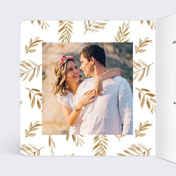 Remerciements mariage Golden Jungle