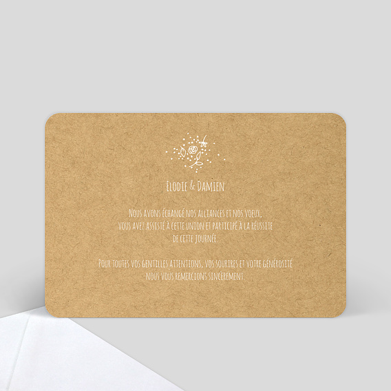 Remerciements mariage Fleurs de Printemps