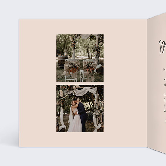 Remerciements mariage Argile