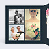 Carte remerciement mariage Dark Peony Intérieur Gauche